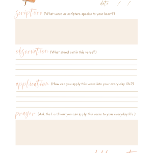 Bible Study Journal